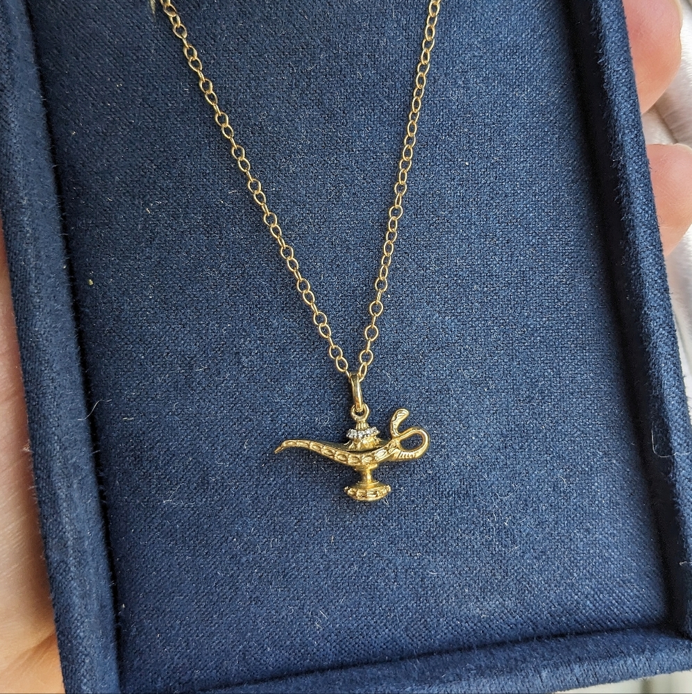 Enchanted Disney Fine Jewelry Genie Lamp Necklace